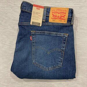 Levi's 514 Jeans Mens 38 x 30 Straight Leg Regular Fit Medium Wash Denim Pants